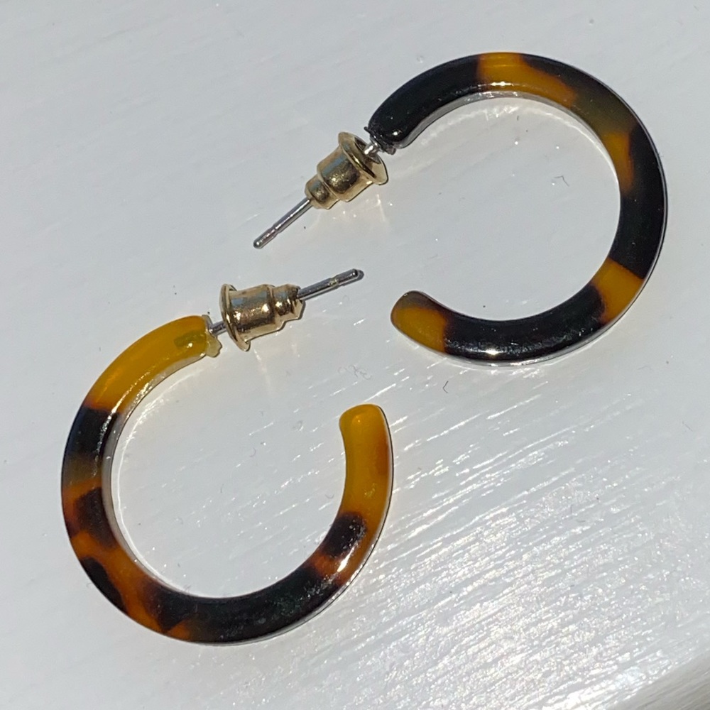 Tortoise Hoop Earrings